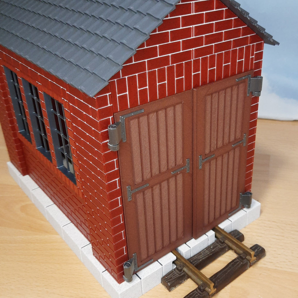 Lokschuppen für Feldbahnloks – Maßstab 1:22,5