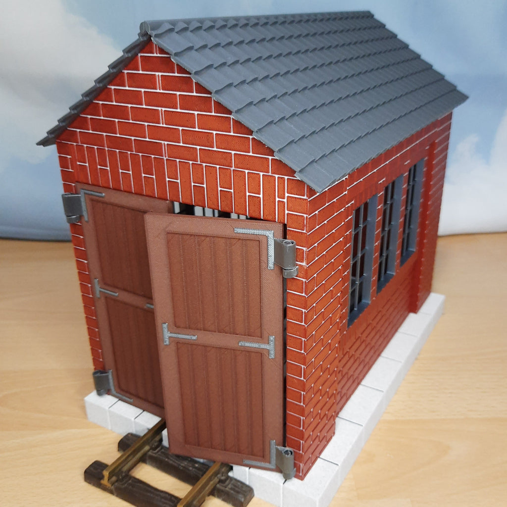 Lokschuppen für Feldbahnloks – Maßstab 1:22,5