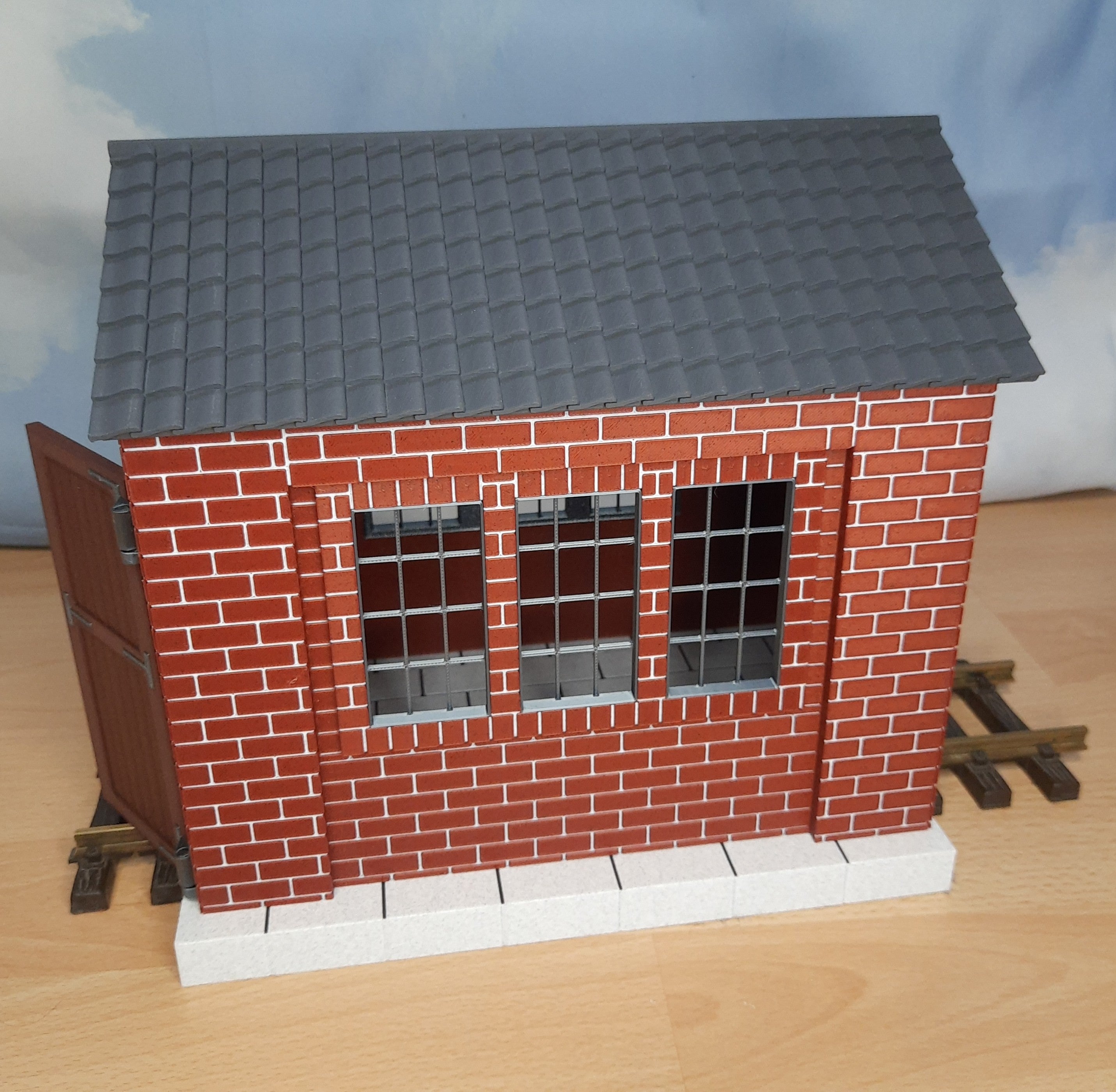 Lokschuppen für Feldbahnloks – Maßstab 1:22,5